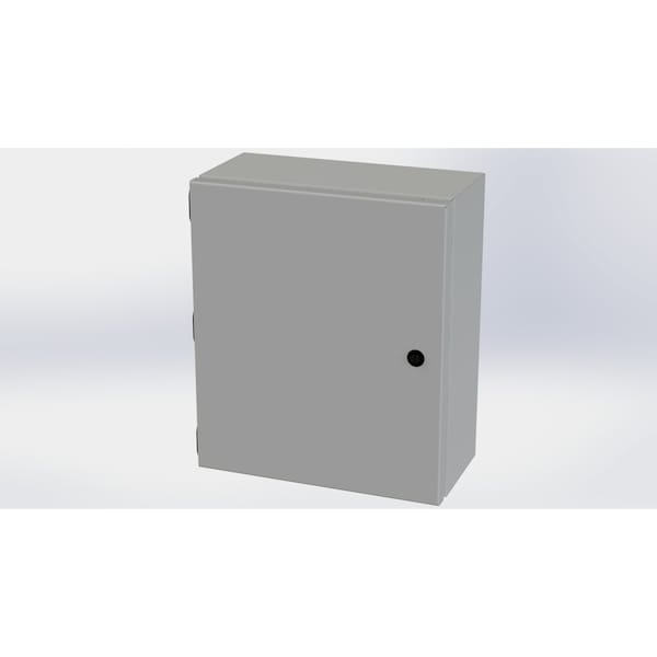 1/4 Turn Latch Electrical Enclosures, 14 in H, 6 in D, 12 in W, NEMA 3R, 4, 12, 13, Carbon Steel